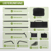 Golf Trainingsnetz Abschlagnetz Ballrücklauf Seitenschutz 304x217cm Outdoor