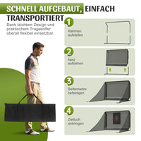 Golf Trainingsnetz Abschlagnetz Ballrücklauf Seitenschutz 304x217cm Outdoor