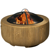 Feuerschale 61x61x39cm Feuerkorb Camping Gartenschale Feuer