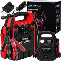 Starthilfe 12V 1200A 22Ah Kompressor Powerbank LED Luftpumpe Startbooster