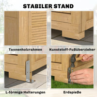 Gartenschrank Geräteschuppen Gartenschuppen Gartenhaus 128x60x197cm