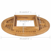 Teak Bierkastentisch 70cm Tischaufsatz Stehtisch Bistrotisch Bierkisten