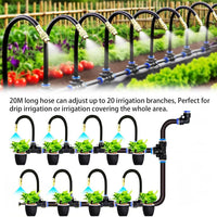Bewässerungssystem 20m Gartenschlauch 360° Sprühdüsen Bewässerungsset
