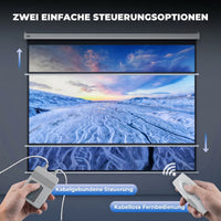 Beamer Leinwand Elektrisch 171x130cm Fernbedienung 4:3 Format