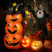 XXL Aufblasbarer LED Kürbis 140cm  Beleuchtung Halloween Dekoration Garten