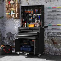 Werkzeugschrank Werkzeugkasten Rollen Lochplatte Werkstatt 69x33x133cm