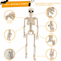 Halloween Skelett 5 Figuren Spinnen Dekoration Spinnennetz Deko