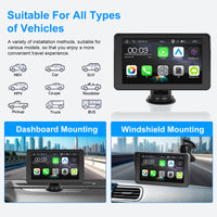 Rückfahrkamera Wireless Carplay 7 Zoll Tragbar Monitor Bluetooth Touch