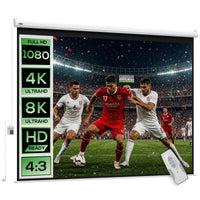 Beamer Leinwand Elektrisch 171x130cm Fernbedienung 4:3 Format