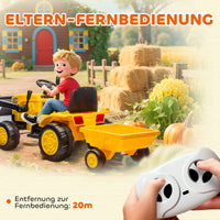 Elektro Bagger Aufsitzbagger Frontschaufel Anhänger Kinderfahrzeug