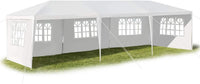 Pavillon 3x9m Partyzelt Gartenzelt 5 abnehmbare Seitenwände Stahl