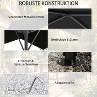 Pergola Pavillon 3x3m Satteldach Wasserabweisend UV-Schutz Gartenpavillon