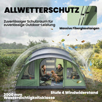 Tunnelzelt 5 Personen Familienzelt Campingzelt Outdoor Zelt 196cm