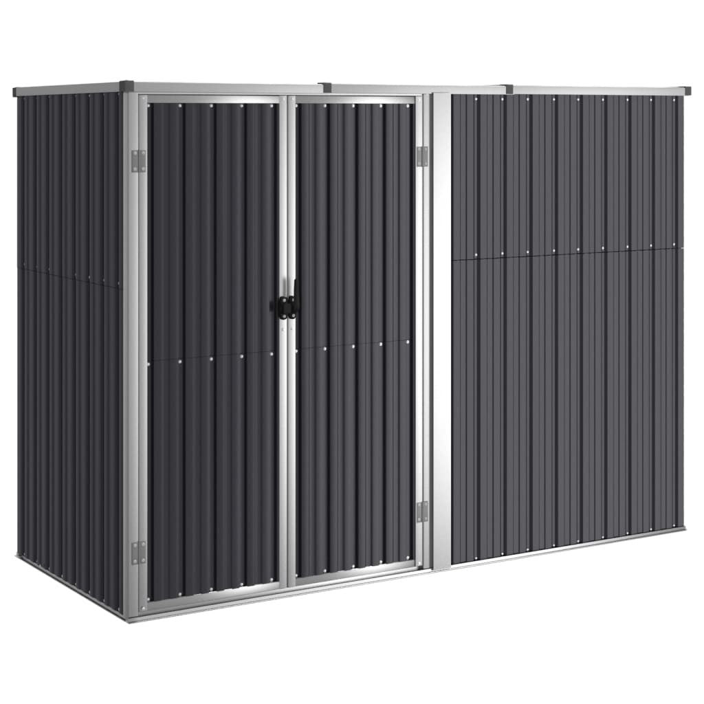Gerätehaus Metall 225x89x159cm Geräteschuppen Garten Stahl