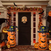 XXL Aufblasbarer LED Kürbis 140cm  Beleuchtung Halloween Dekoration Garten