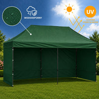 Faltpavillon 3x6m Partyzelt Gartenzelt Verkaufszelt Marktzelt Grün UV