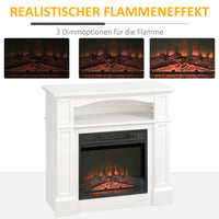 Elektrokamin 3D LED-Flammeneffekt Heizung 1800W 30m² Fernbedienung