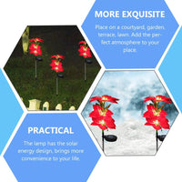 2er Set LED Solar Laternen Gartenleuchte Blumen Solarlampe