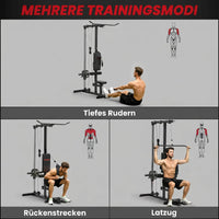Kraftstation Latzugturm Kabelzugstation Ruderzug Fitnessgerät Heimtraining