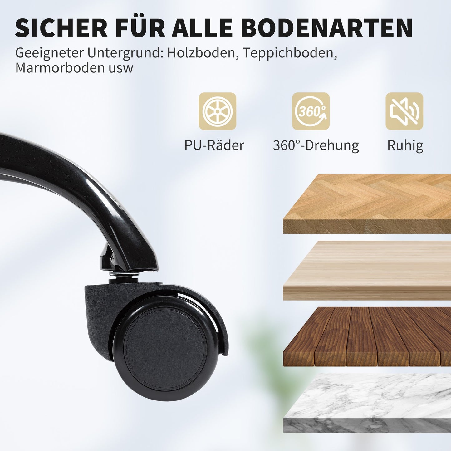 Ergonomischer Bürostuhl Schreibtischstuhl Verstellbar Fußstütze 120kg