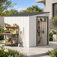Gerätehaus Geräteschuppen Gartenhaus 281m² Stahl Pultdach Schiebetür
