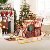 Weihnachtsschlitten Metallschlitten Schlittenkorb Weihnachtsdekoration Schlitten