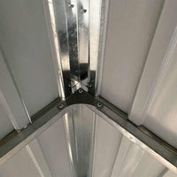 Geräteschuppen Metall Schleppdach 277cm Gerätehaus Stahl Verzinkt