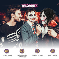 Halloween Vollkopfmaske Horror Jigsaw Maske Cosplay Kostüm