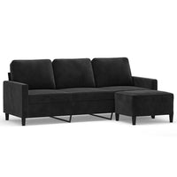 3-Sitzer Sofa Couch Polstersofa 198cm Hocker Wohnzimmer