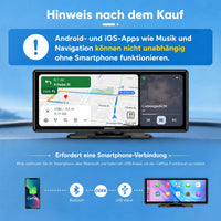 1026 Zoll 4K Wireless Carplay Android Auto Display Dashcam GPS Touchscreen