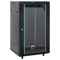 Netzwerkschrank 18U Serverschrank 19 Zoll Rollen abschließbar 60x60x100