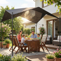 Pergola Pavillon 3x3m Satteldach Wasserabweisend UV-Schutz Gartenpavillon