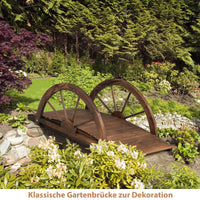 Gartenbrücke Holzbrücke Teichbrücke Zierbrücke 101x48x38cm Geländer