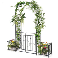 Rosenbogen Metall Blumentopf Torbogen Rankgitter Gartenbogen 220cm