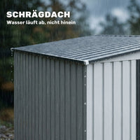 Gerätehaus Geräteschuppen Gartenhaus 281m² Stahl Pultdach Schiebetür