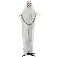 Sensenmann Halloween Deko 183cm Gruselfigur LED Augen Animatronic