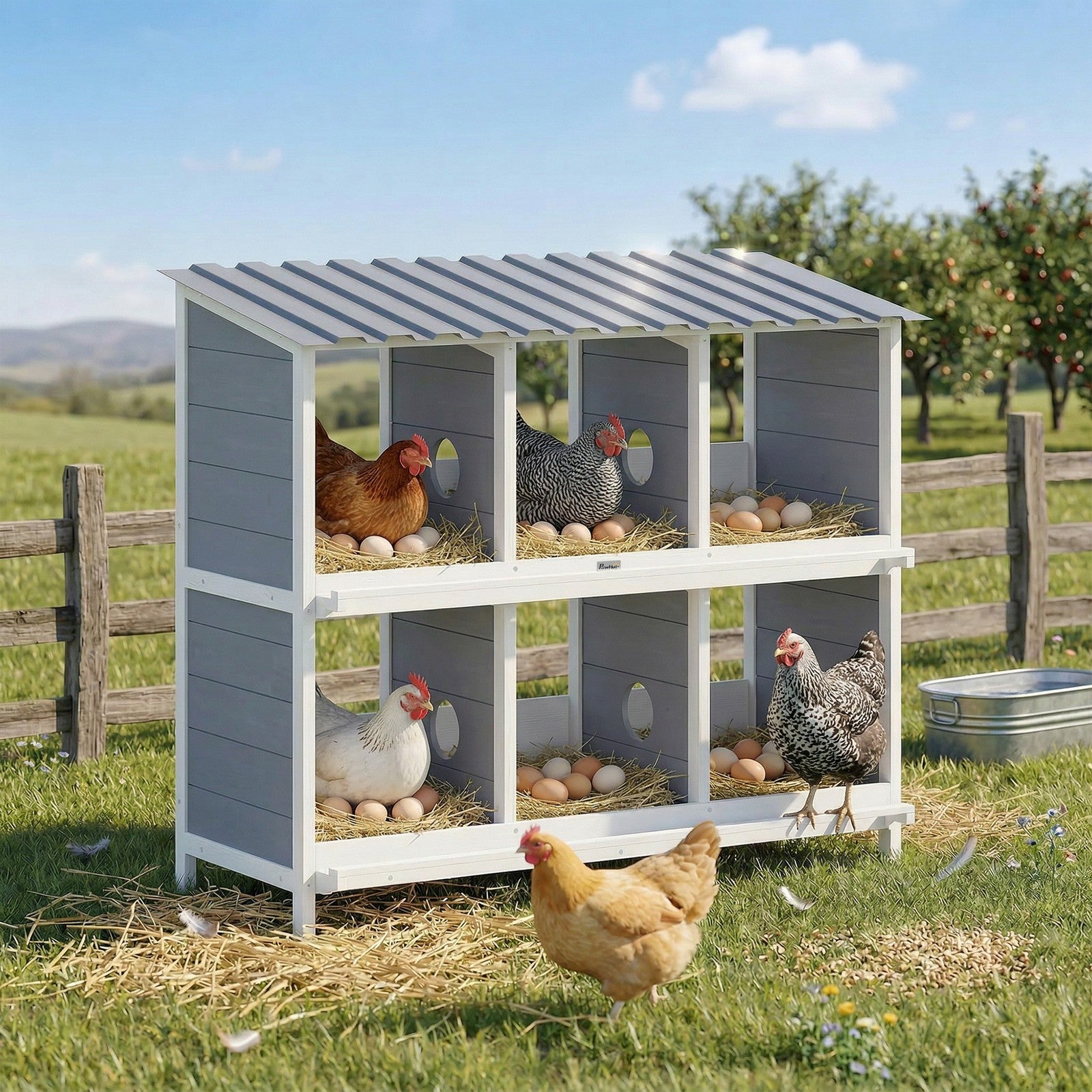 Legenest Hühner Hühnernest Nistkasten Nutztiere Landwirtschaft