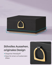 Schmuckkästchen 2 Ebenen Griff Schmuckkasten Schmuckbox Samt
