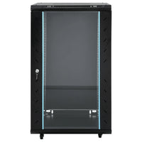 Netzwerkschrank 18U Serverschrank 19 Zoll Rollen abschließbar 60x60x100