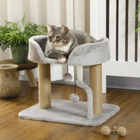 Kratzbaum 42cm Katzenbaum Jute-Kratzpfosten Plattform Spielbälle