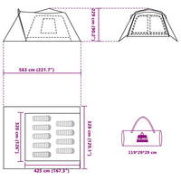 Familienzelt 9 Personen Kabinenzelt Vorzelt Campingzelt 563x328x229cm