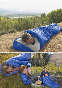 2X Schlafsack Mumienschlafsack Sack Outdoor Camping Winter 210x75cm
