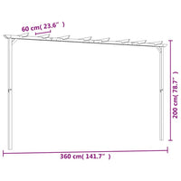Pergola Pavillon Rosenbogen Spalier Kiefernholz Imprägniert 200x200x60cm