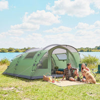 Tunnelzelt 5 Personen Familienzelt Campingzelt Outdoor Zelt 196cm