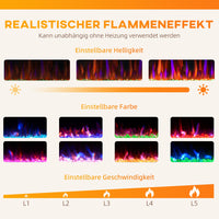 Elektrokamin Wandkamin 1800W Heizung Kamin Elektro Heizen