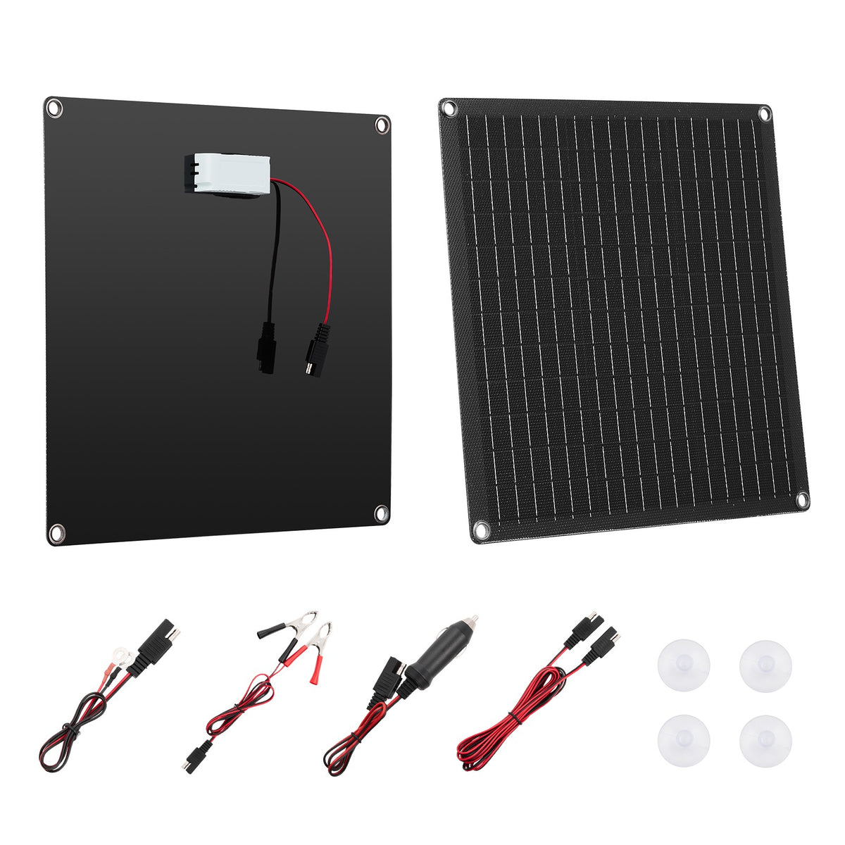 12V Monokristallines Solarpanel-Kit 20W Batterieladegerät Controller IP67