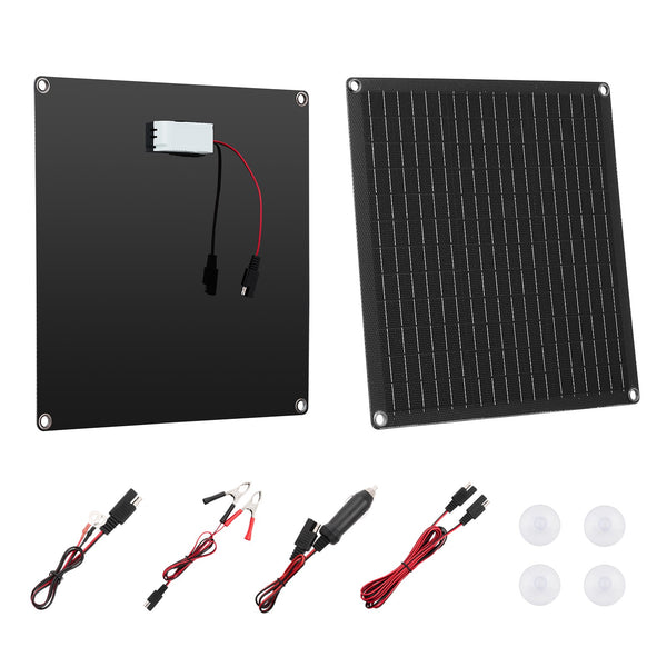 12V Monokristallines Solarpanel-Kit 20W Batterieladegerät Controller IP67