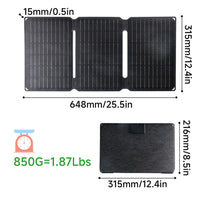 30W Solarpanel Solarladegerät USB-C USB-A Powerbank Camping