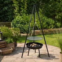 Dreibeingrill Schwenkgrill 150cm Höhenverstellbar Feuerschale Holzkohlegrill