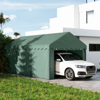 Carport 3x6 m Zeltgarage Rolltüren Seitenwände abnehmbar UV-Schutz